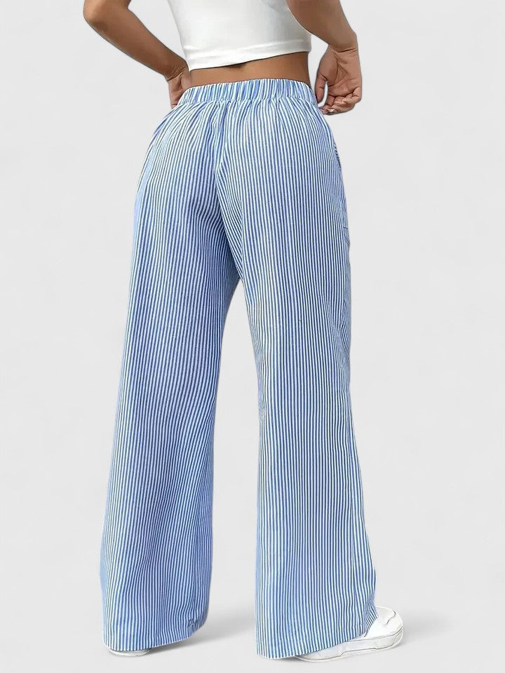 DOMINIQUE | Comfortable wide trousers with elegant details