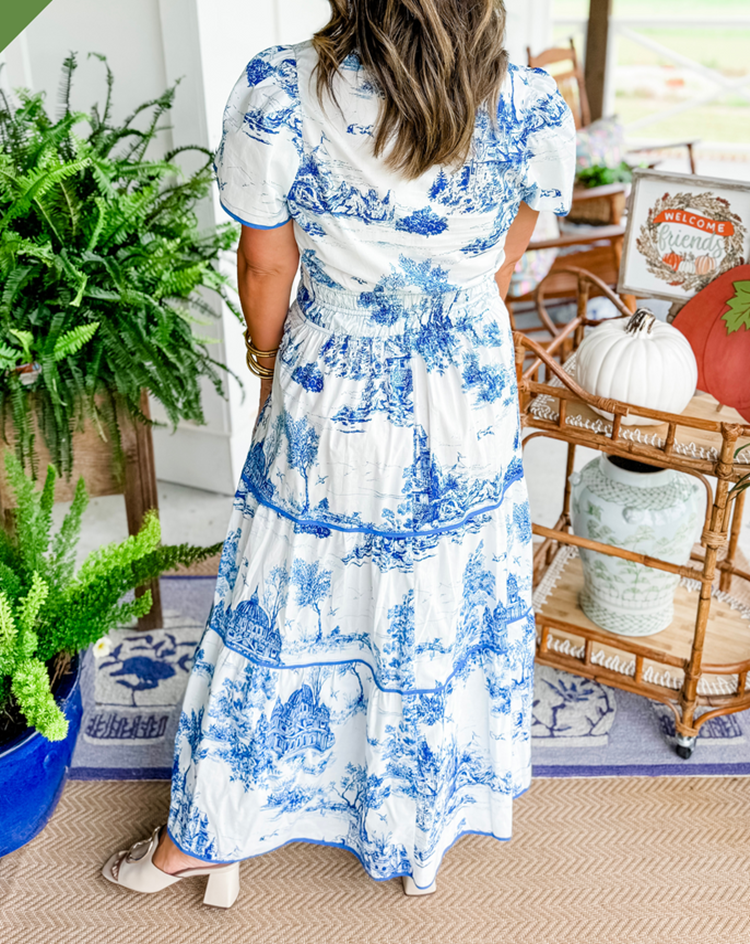 CINDY | Toile Maxi Dress