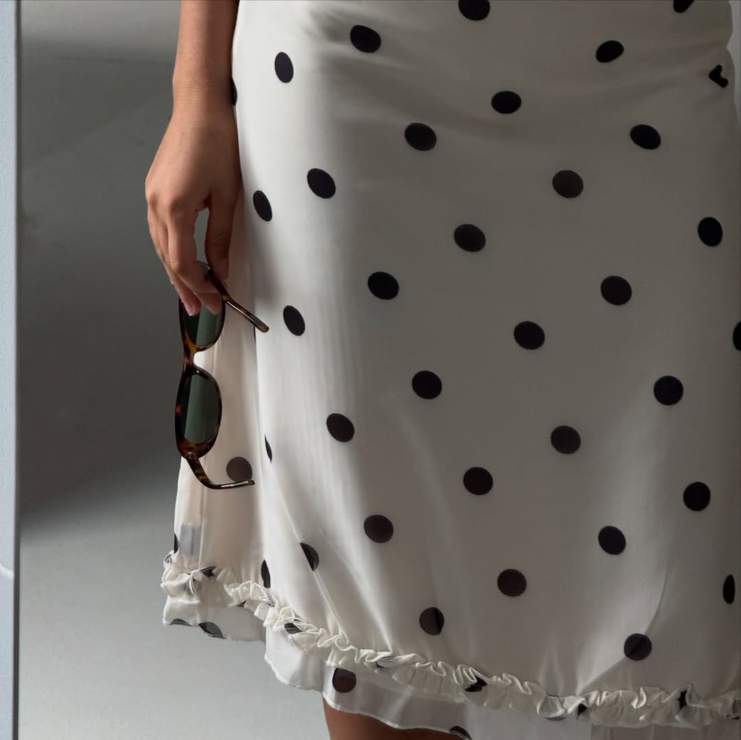 AMIRA | Midi Polka Dots Skirt
