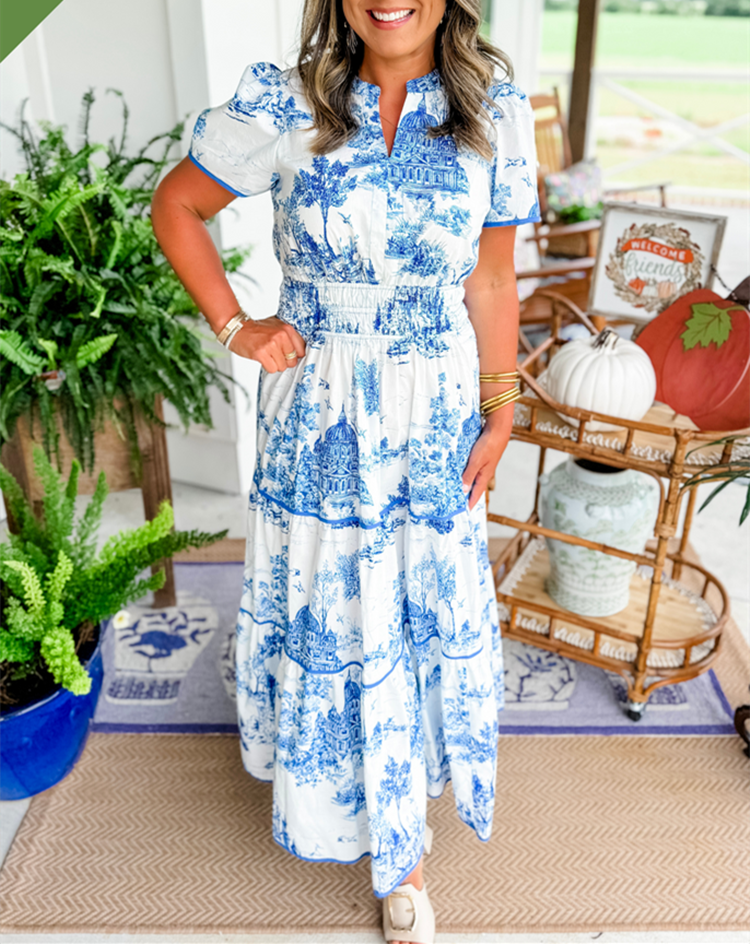 CINDY | Toile Maxi Dress