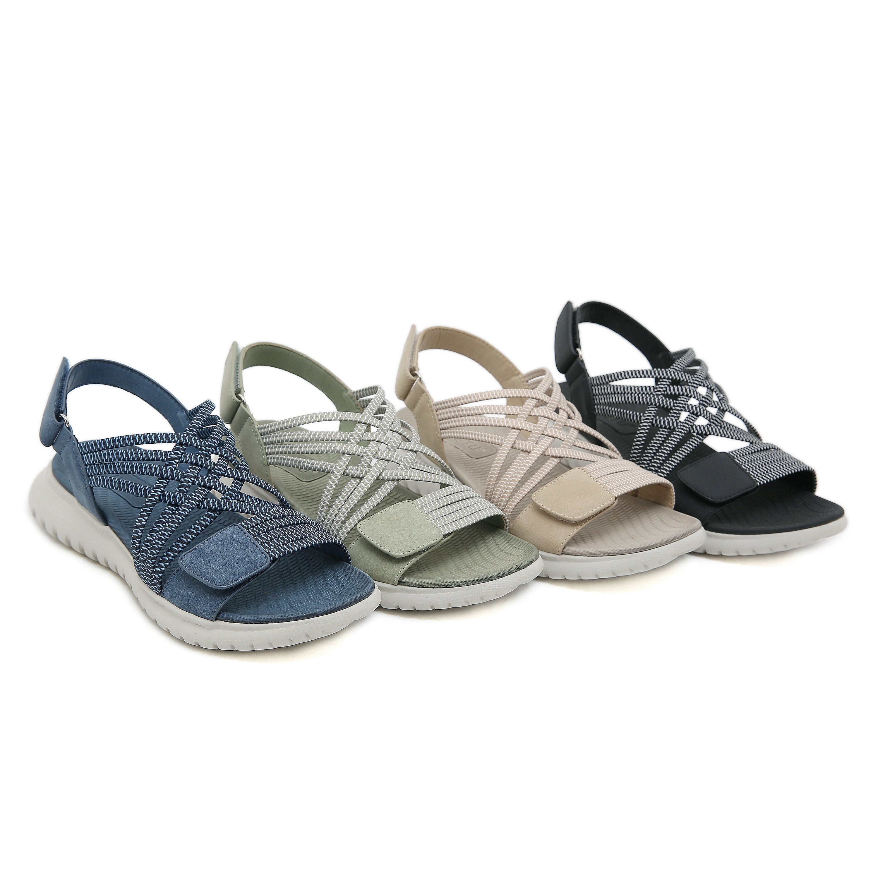 BERLY | Sandals with Woven Strap and Adjustable Fastening