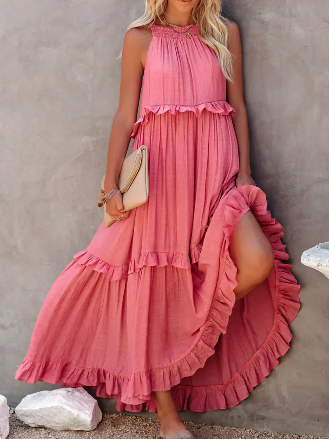 LANDRY | Chic Ruffle Trim Sleeveless Dress
