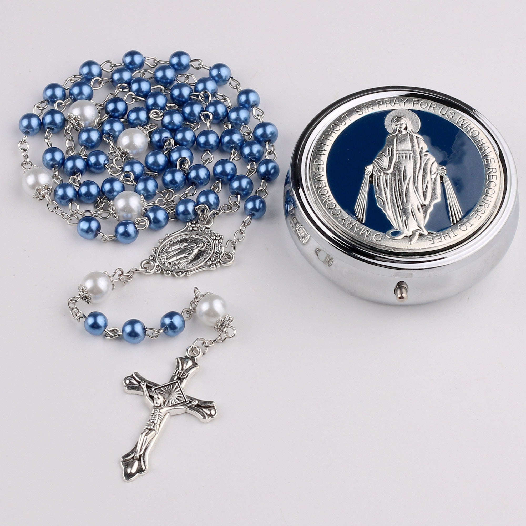 ROSARIO | Miraculous Medal Pearl Rosary with Gift Box