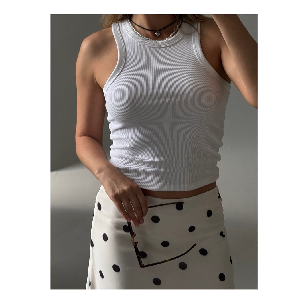 AMIRA | Midi Polka Dots Skirt