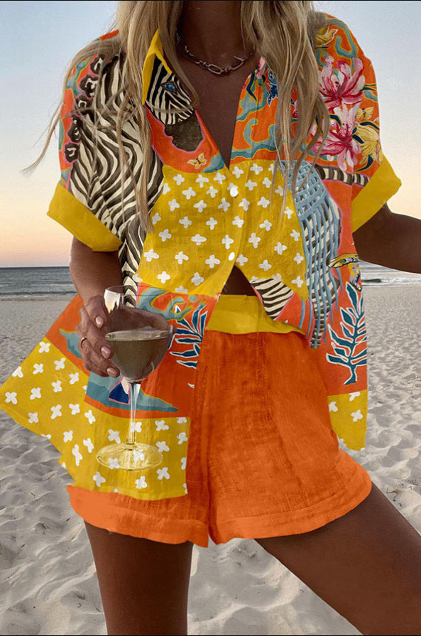 NORELLIA | Short Suit in Polka Dots