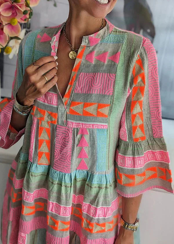 AVA | Chic V-Neck Summer Dress