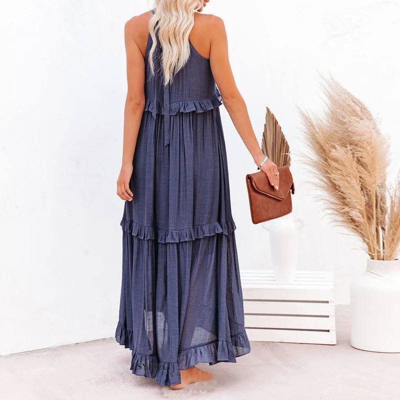 LANDRY | Chic Ruffle Trim Sleeveless Dress