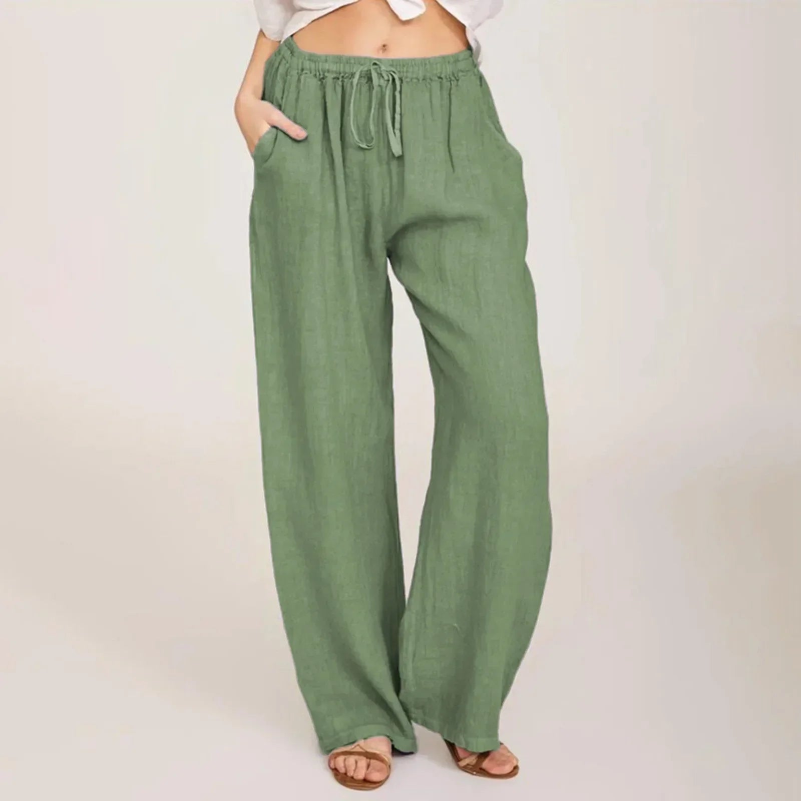 JULIA | Comfortable Cotton and Linen Trousers
