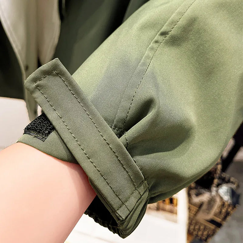 NATI | Two-Layer Hooded Jacket with Snap and Zip Closure