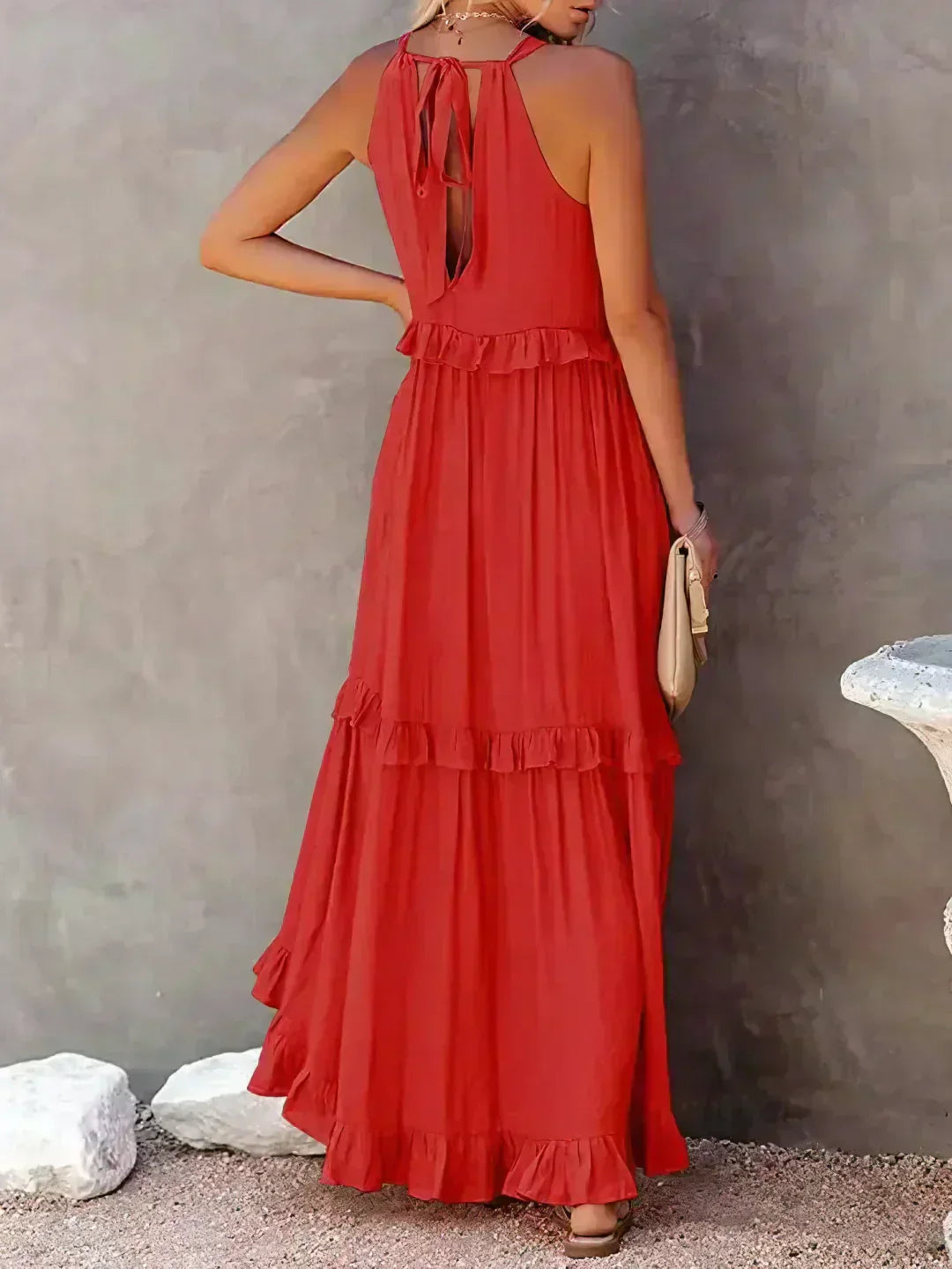 LANDRY | Chic Ruffle Trim Sleeveless Dress