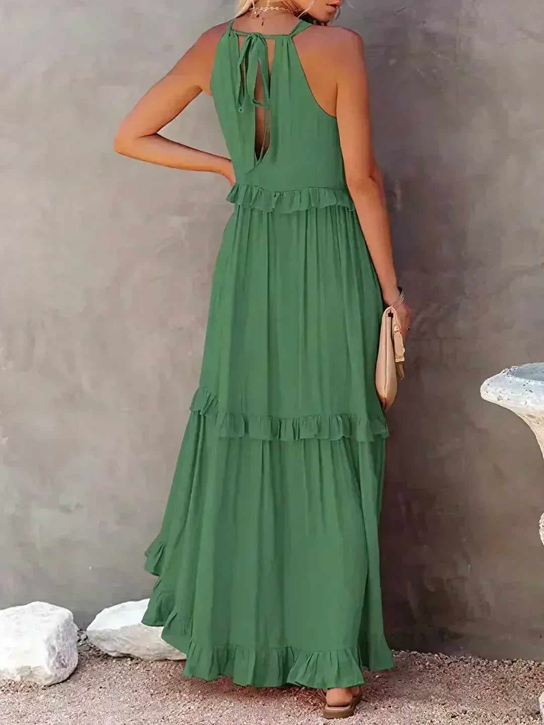 LANDRY | Chic Ruffle Trim Sleeveless Dress