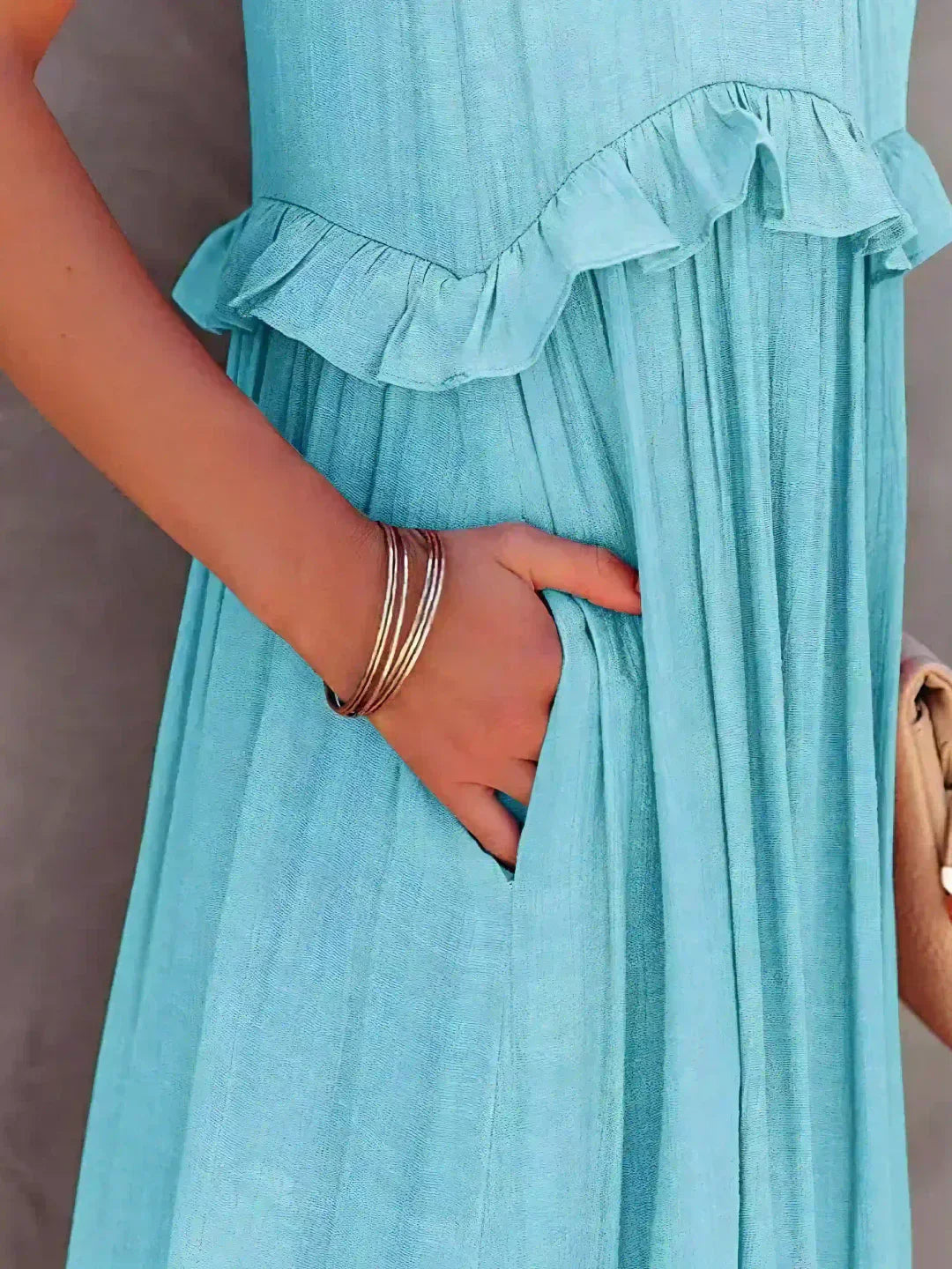 LANDRY | Chic Ruffle Trim Sleeveless Dress