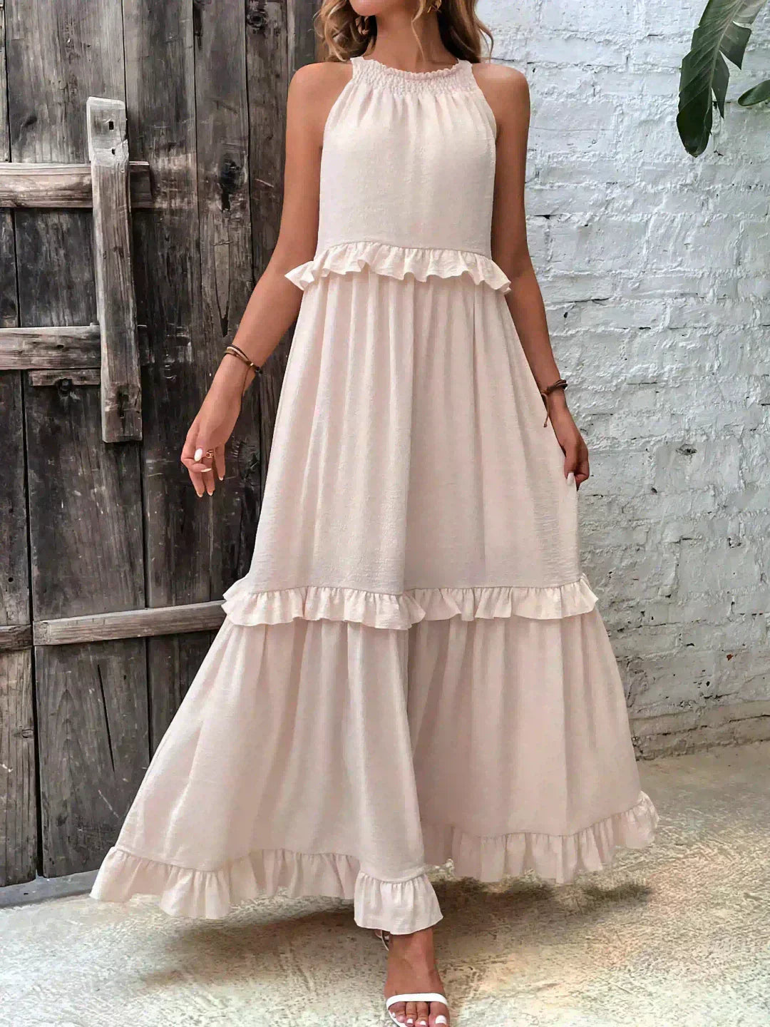 LANDRY | Chic Ruffle Trim Sleeveless Dress