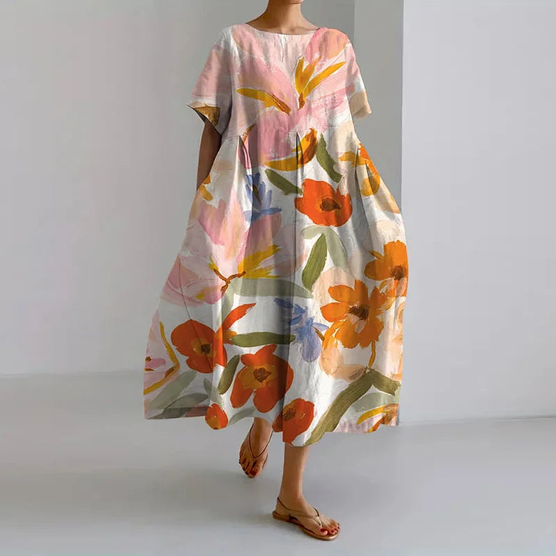 VALENTINA | Elegant Viscose Floral Dress