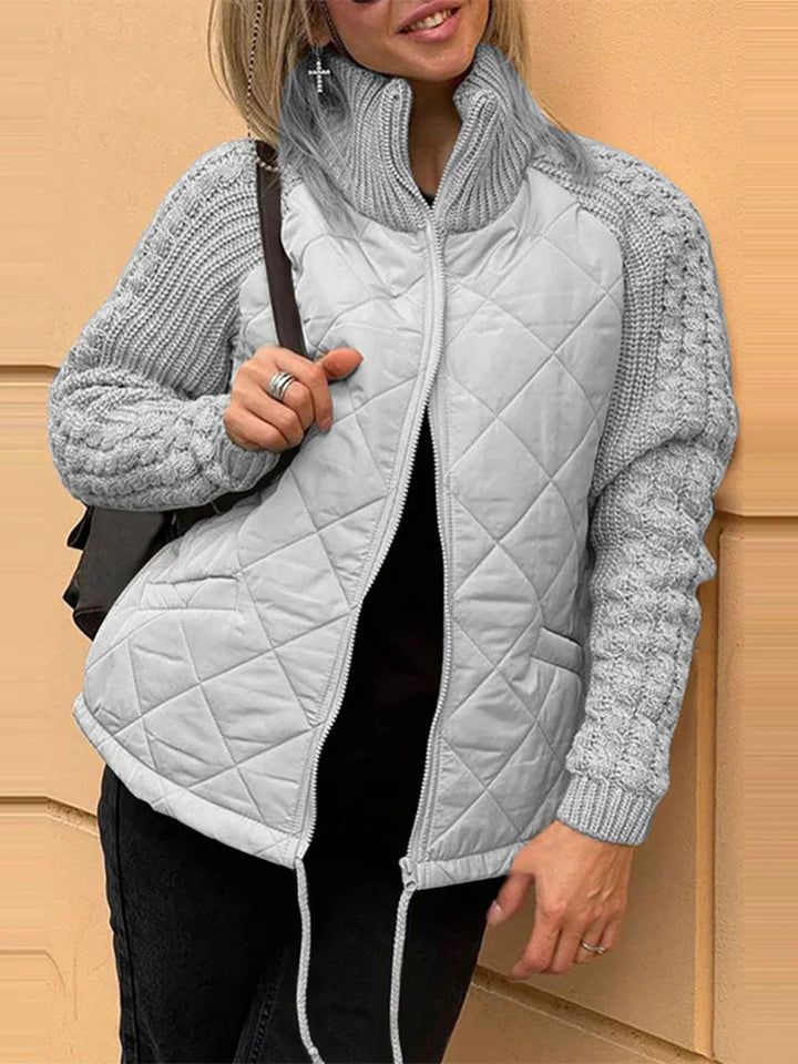 BELINA | Casual Patchwork Zip Jacket