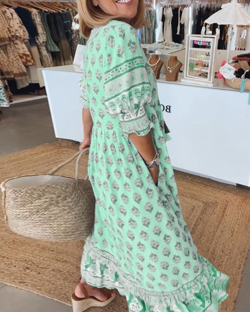 JASMINE | Relaxed Long Boho Maxi Dress