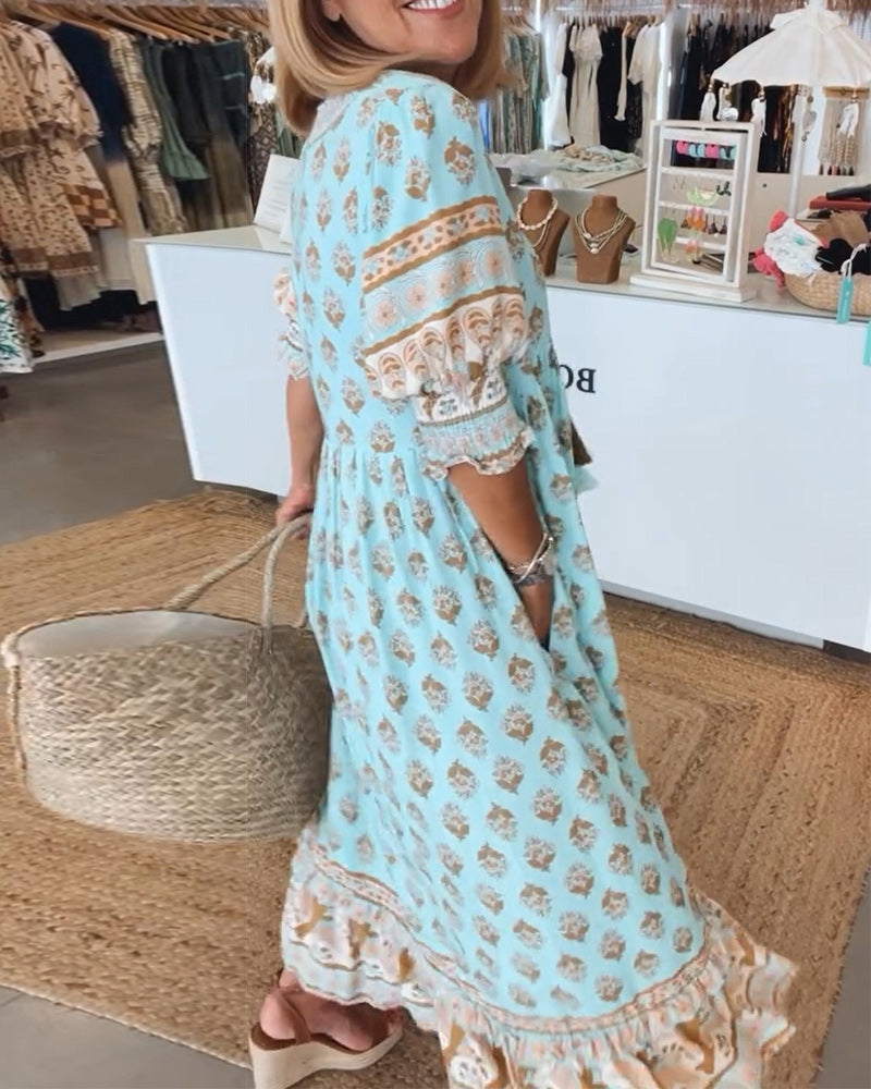 JASMINE | Relaxed Long Boho Maxi Dress