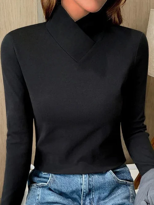 ISALINE | Top with Asymmetric Collar
