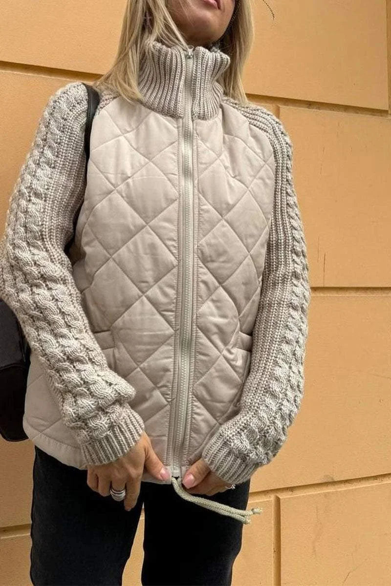 BELINA | Casual Patchwork Zip Jacket