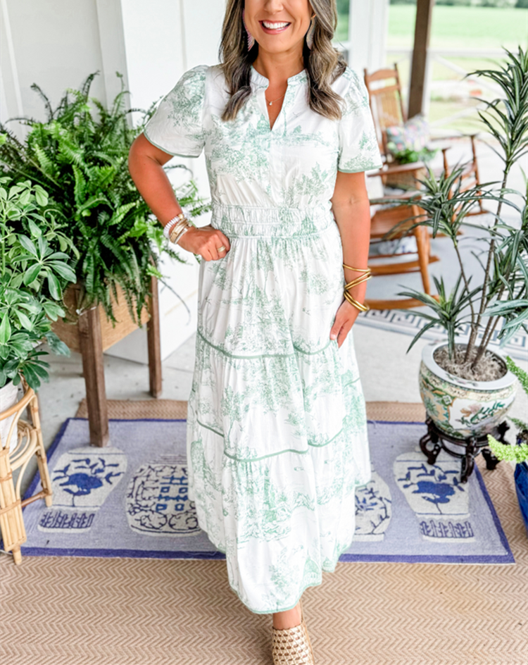 CINDY | Toile Maxi Dress