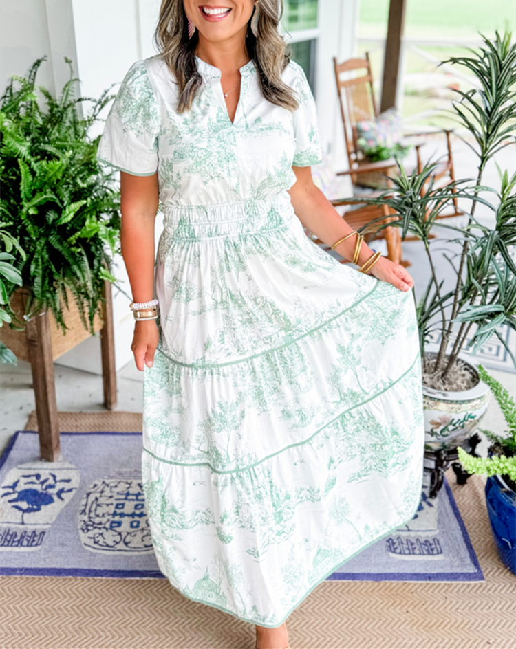 CINDY | Toile Maxi Dress