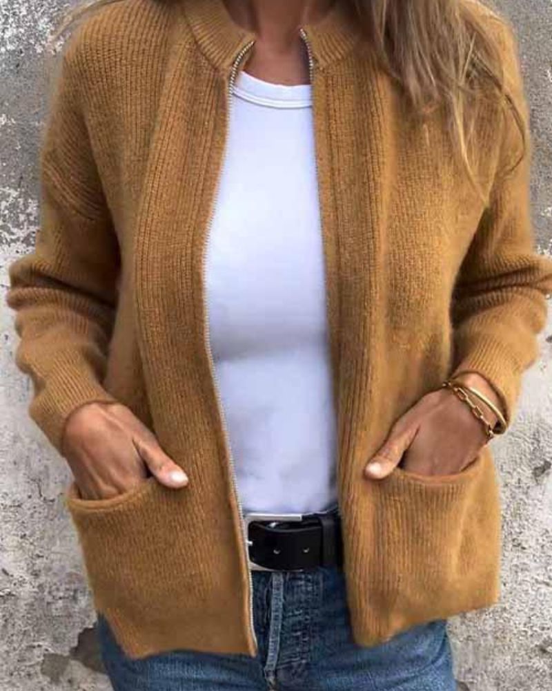 ZOYA | Autumn Zip-Up Cardigan