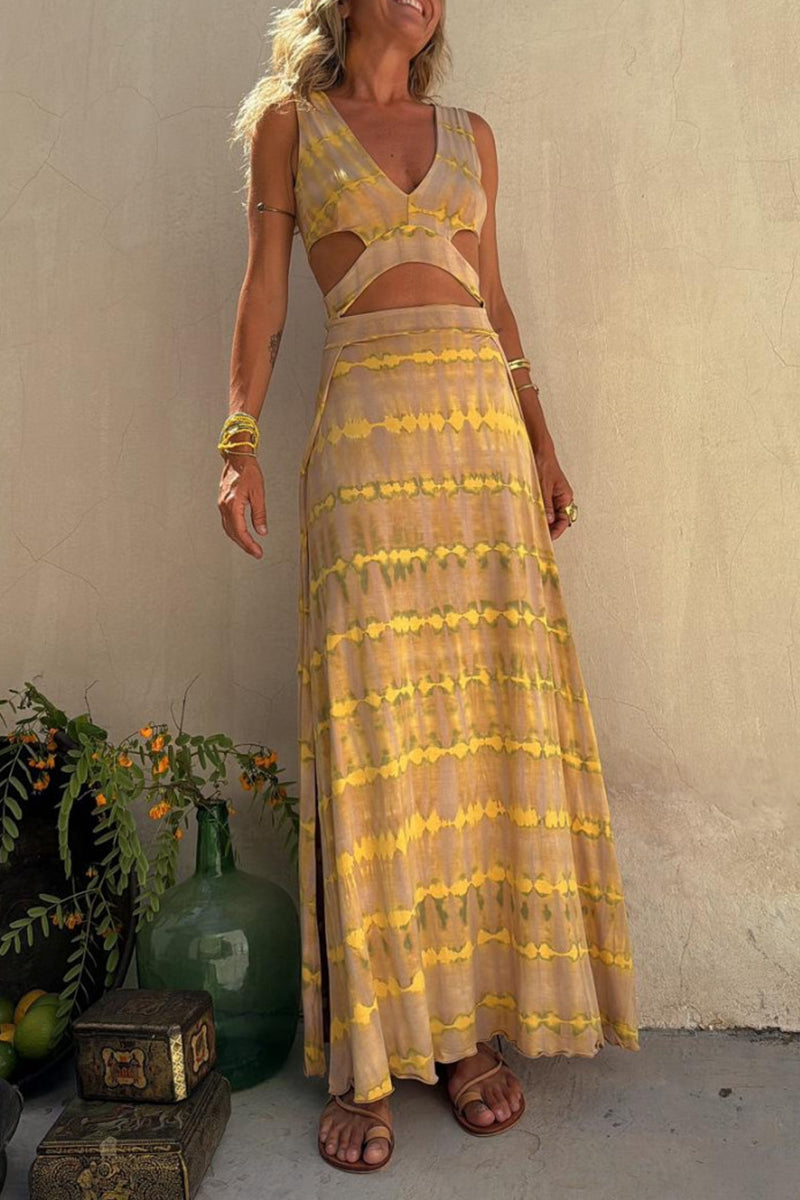 AITANA | Chic Maxi Dress with Cut-Out Details