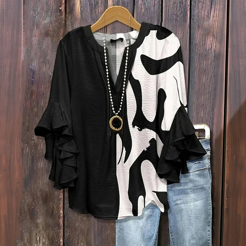 MARI | Elegant Patterned Blouse