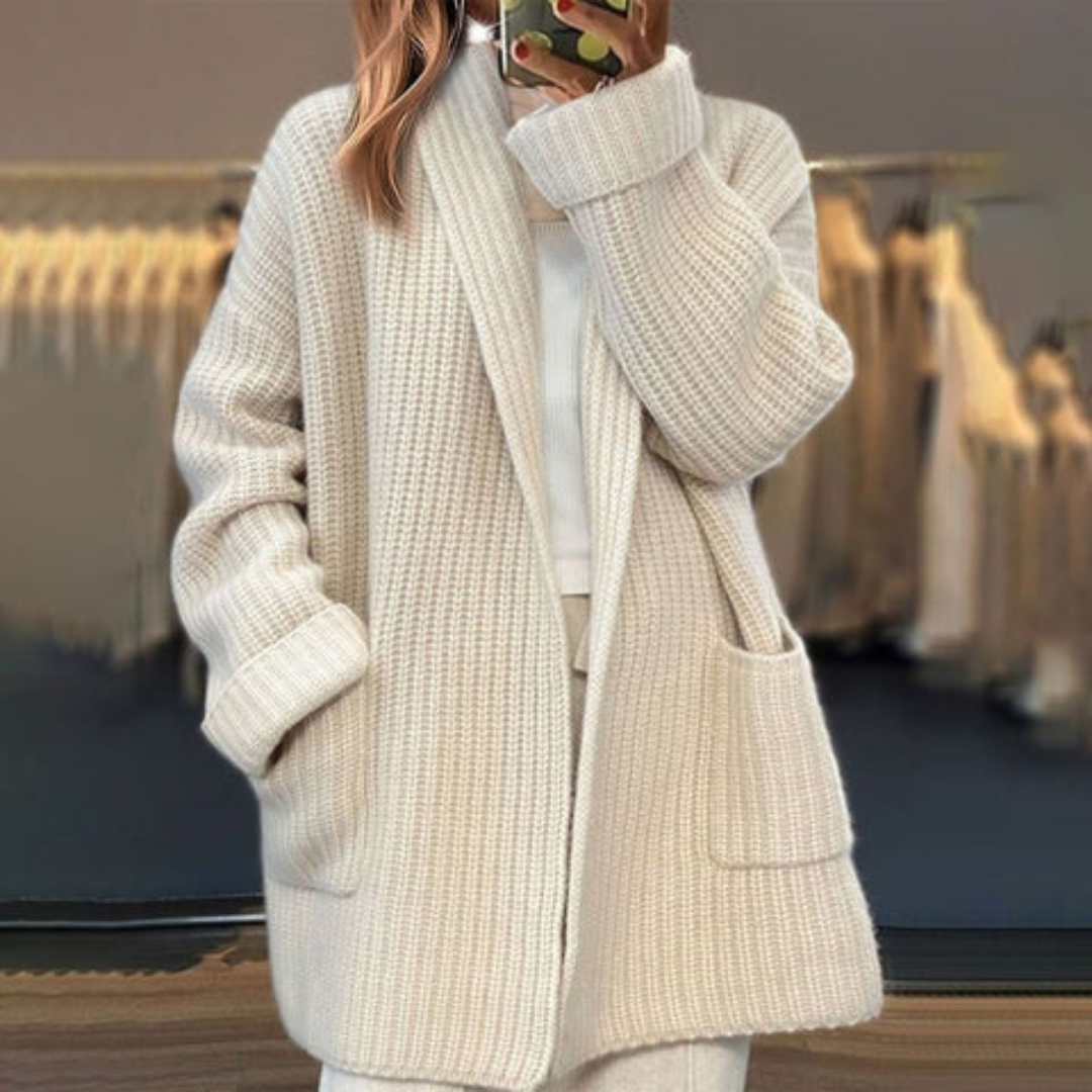IRENE | Knitted Cardigan in Wool Blend