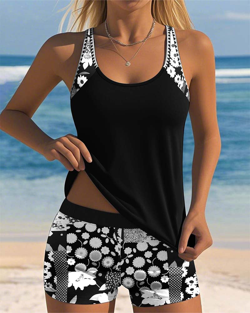 EVINKA | Two-Piece Floral Swimsuit