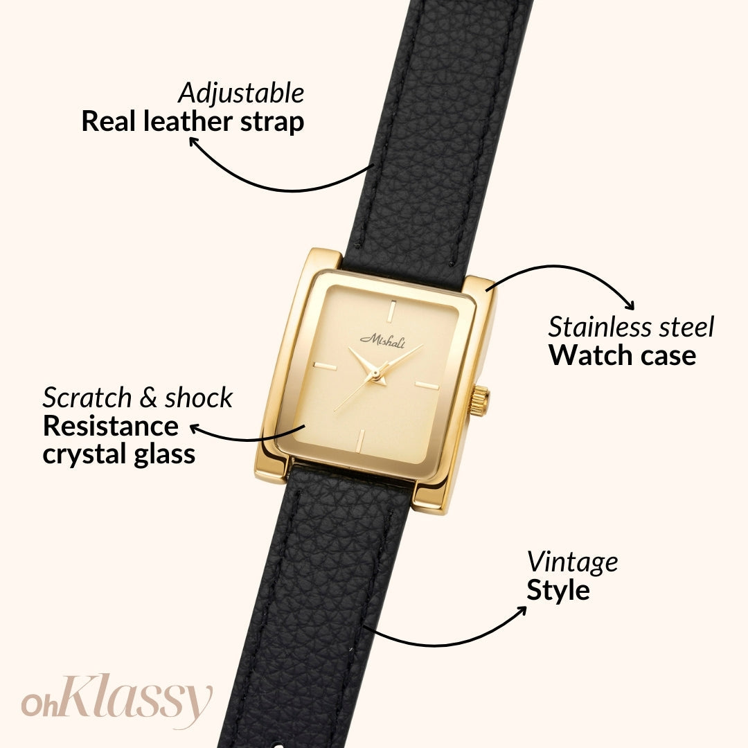 Elena | Leather Gold