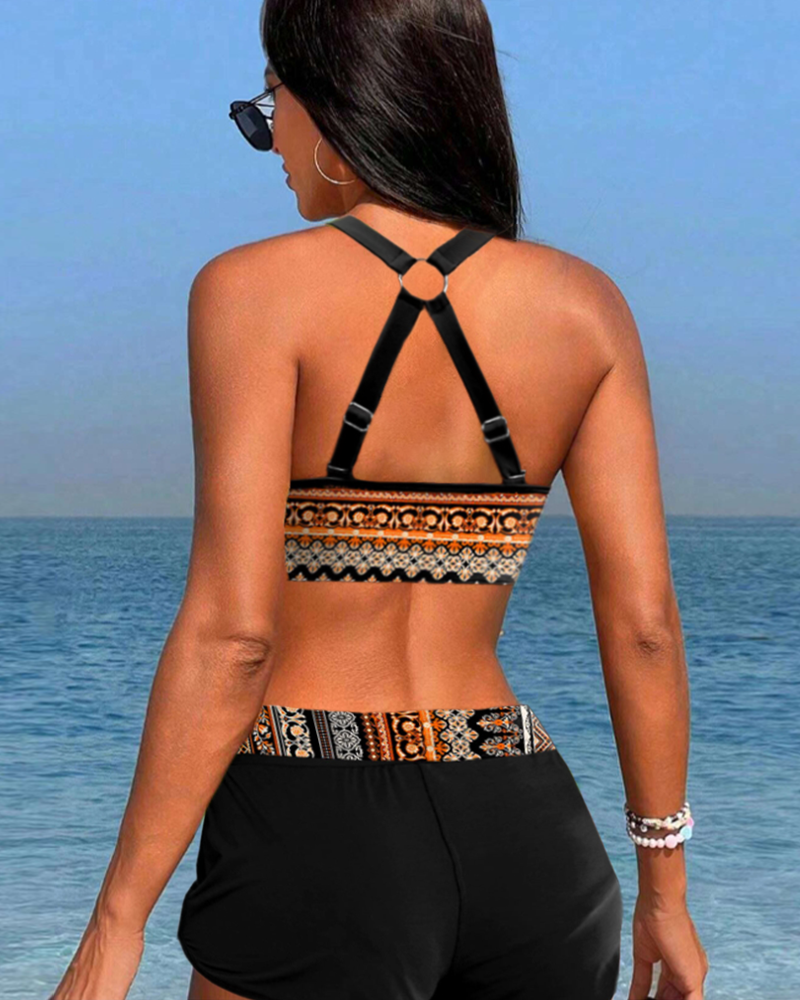 ROMANA | High-Waisted Bikini with Geometric Print