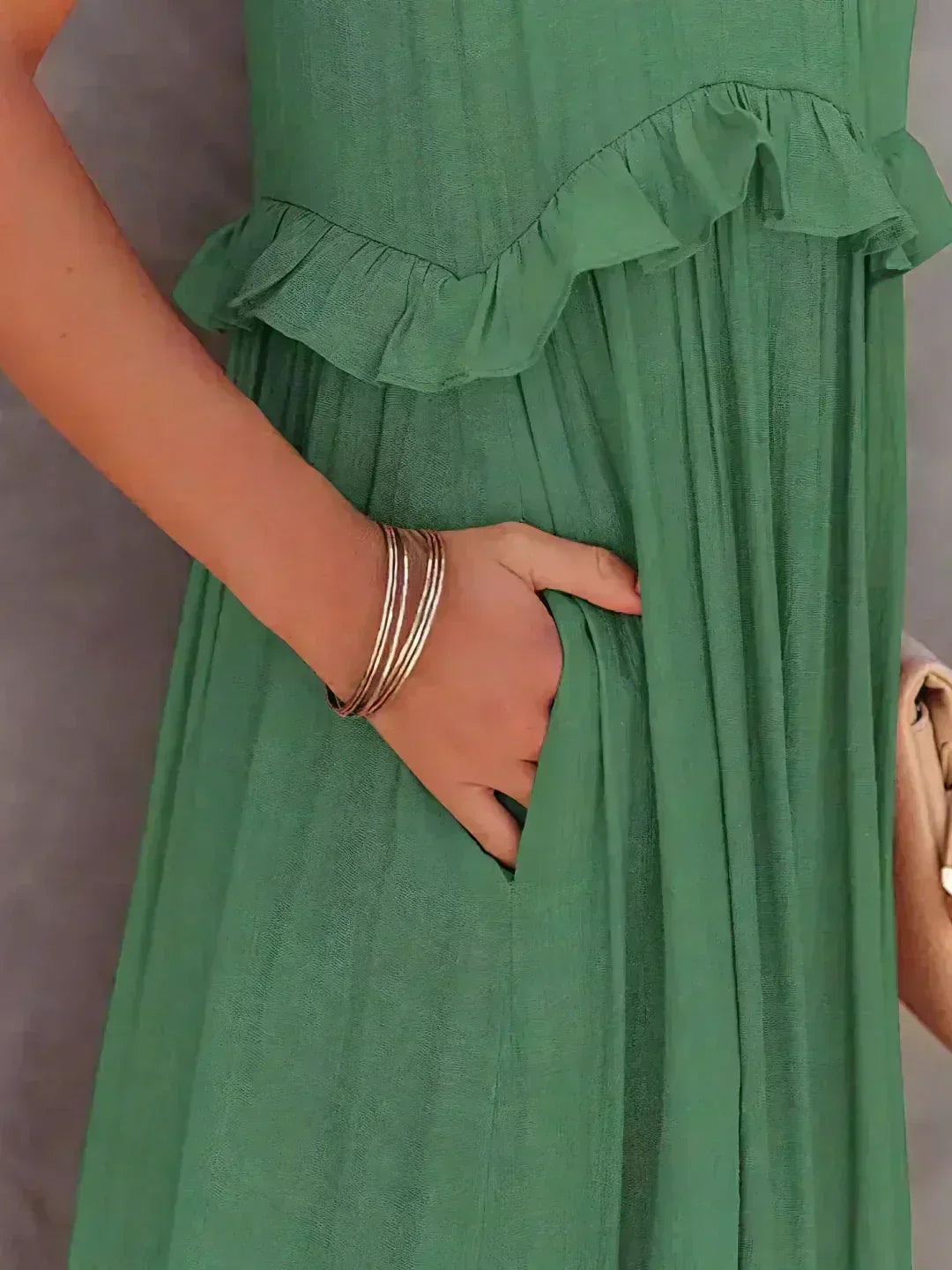 LANDRY | Chic Ruffle Trim Sleeveless Dress