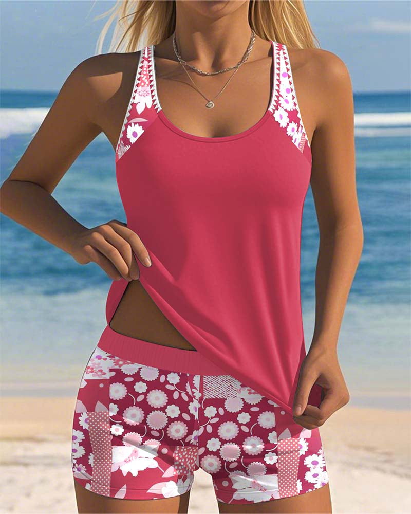 EVINKA | Two-Piece Floral Swimsuit