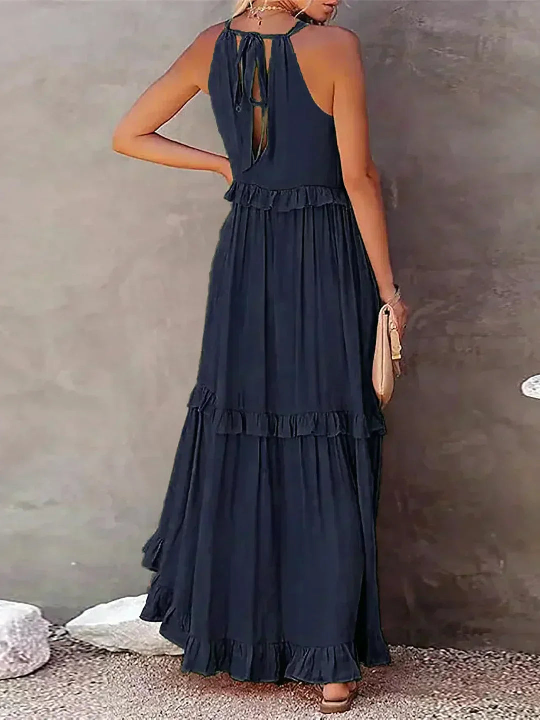 LANDRY | Chic Ruffle Trim Sleeveless Dress