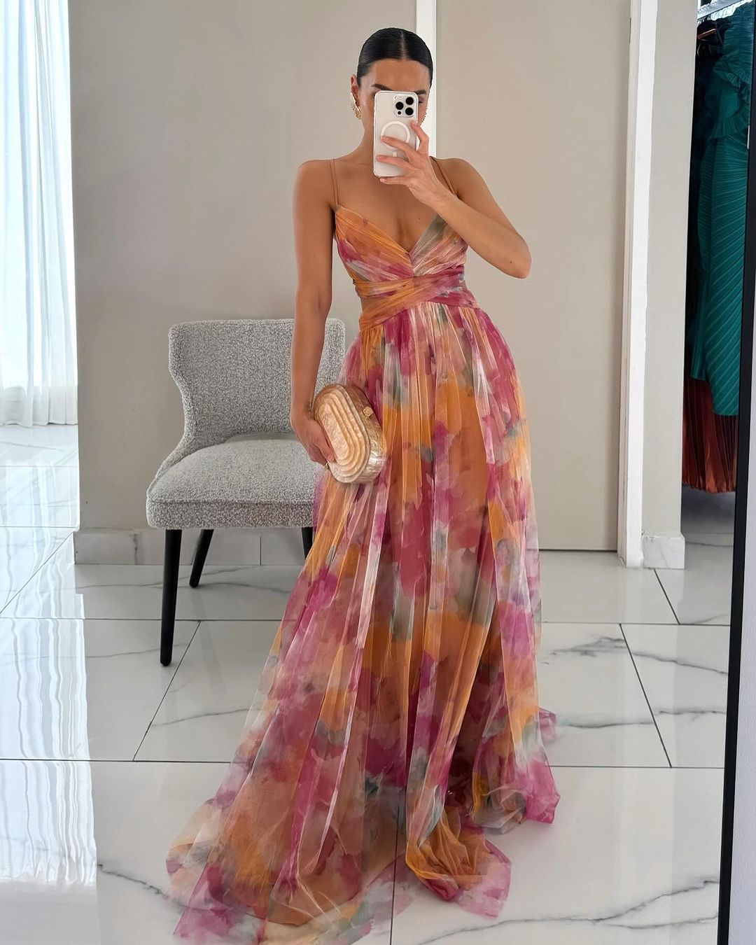 GIGI | Dazzling Maxi Dress with Floral Print