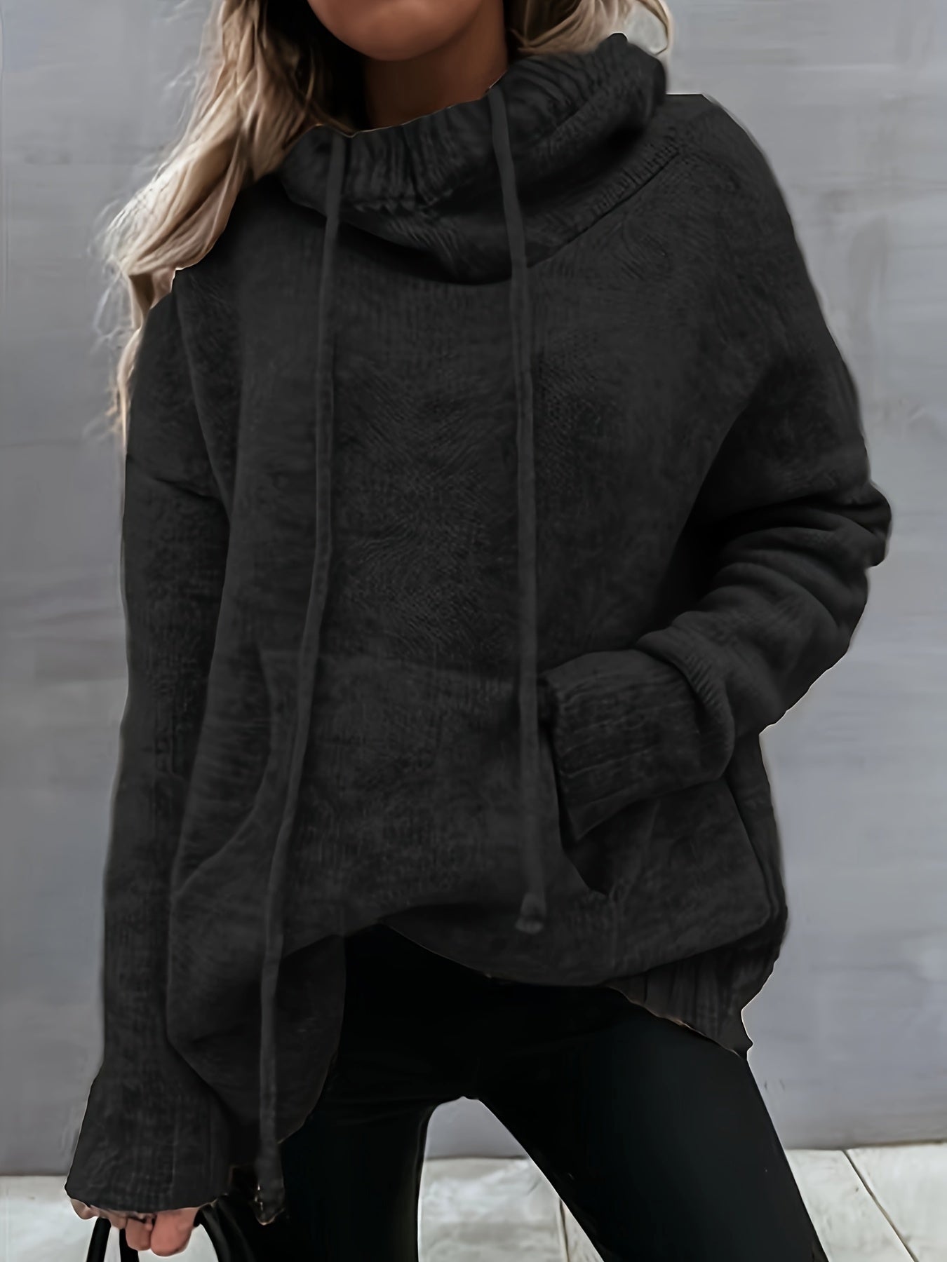 ZELINA | Long Sleeve Sweater with Pocket
