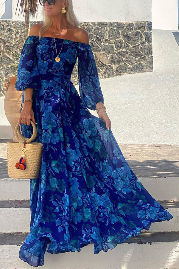 CALISTA | Floral Off-Shoulder Maxi Dress