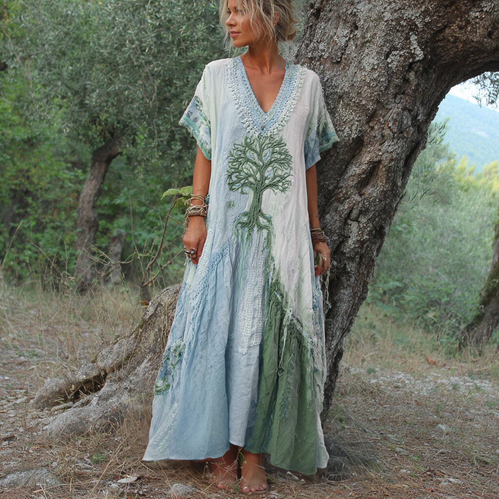 ELI | Boho Retro Tree Dress