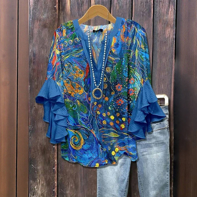 GINNIE | Elegant Patterned Blouse
