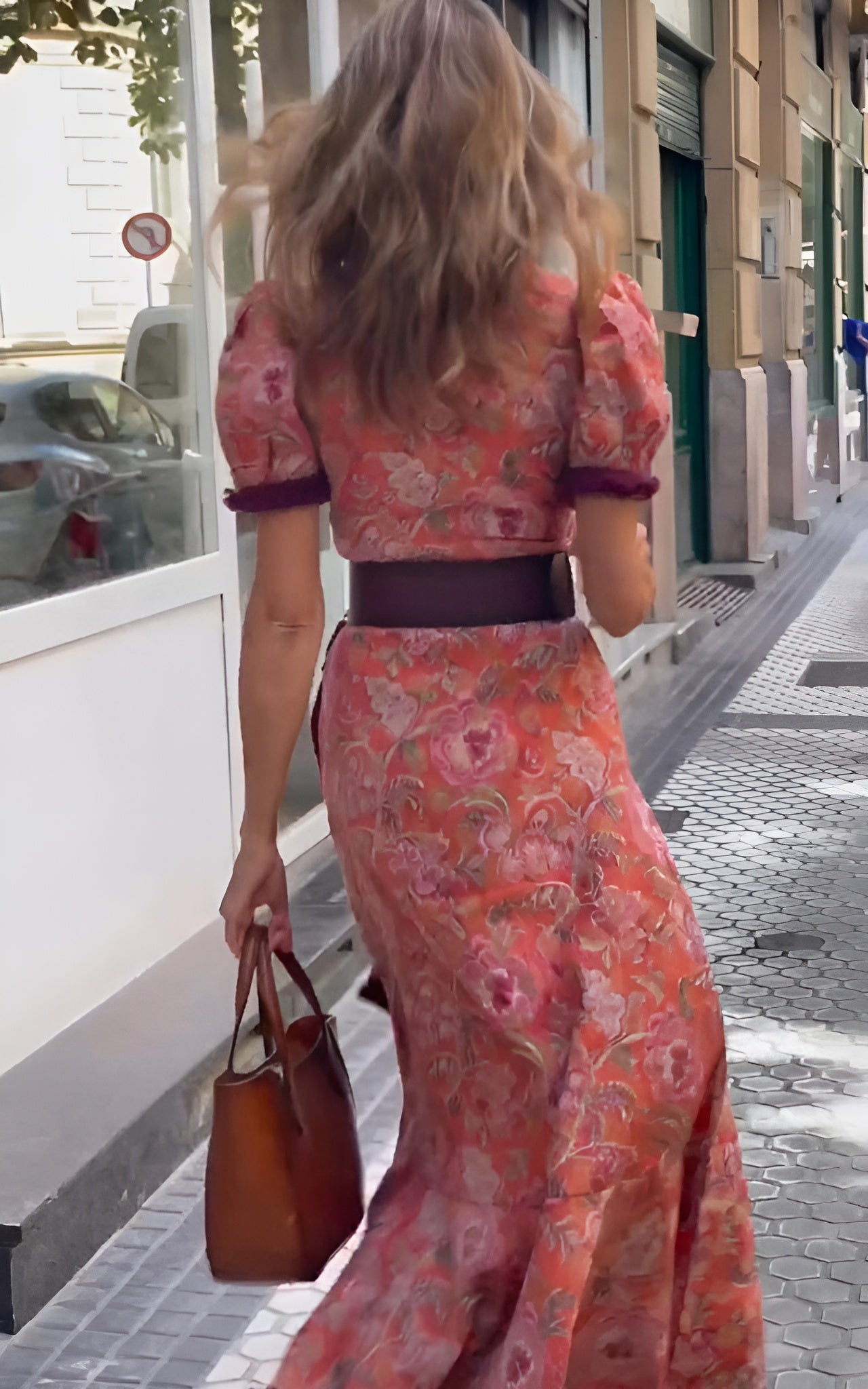 OLIWIA | Elegant Long Dress with Puff Sleeves