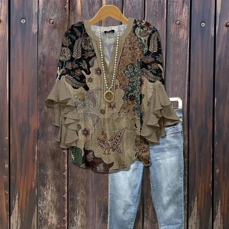 KORNELIA | Elegant Patterned Blouse