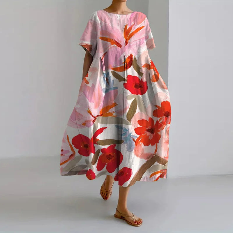 VALENTINA | Elegant Viscose Floral Dress