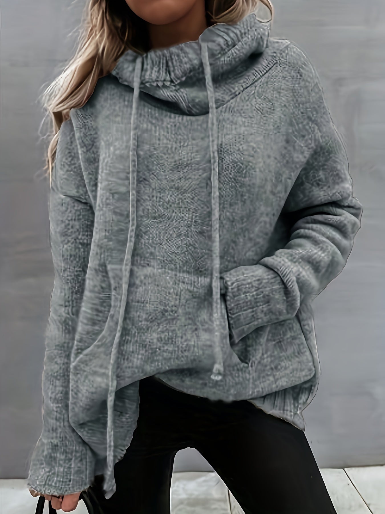 ZELINA | Long Sleeve Sweater with Pocket