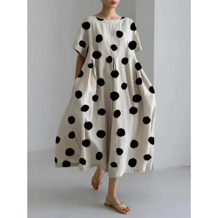 MIRA | Polka Dot Viscose Dress