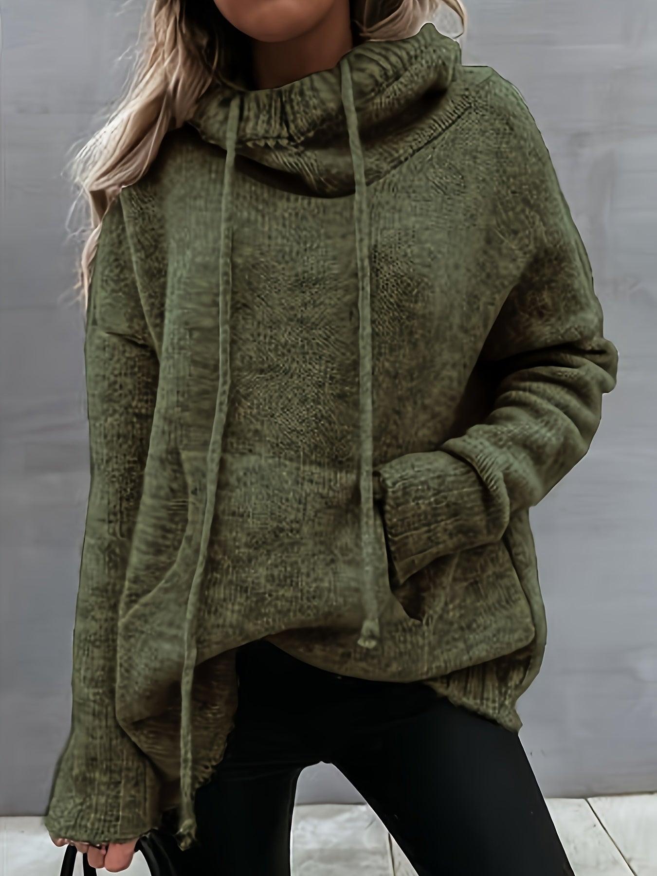 ZELINA | Long Sleeve Sweater with Pocket