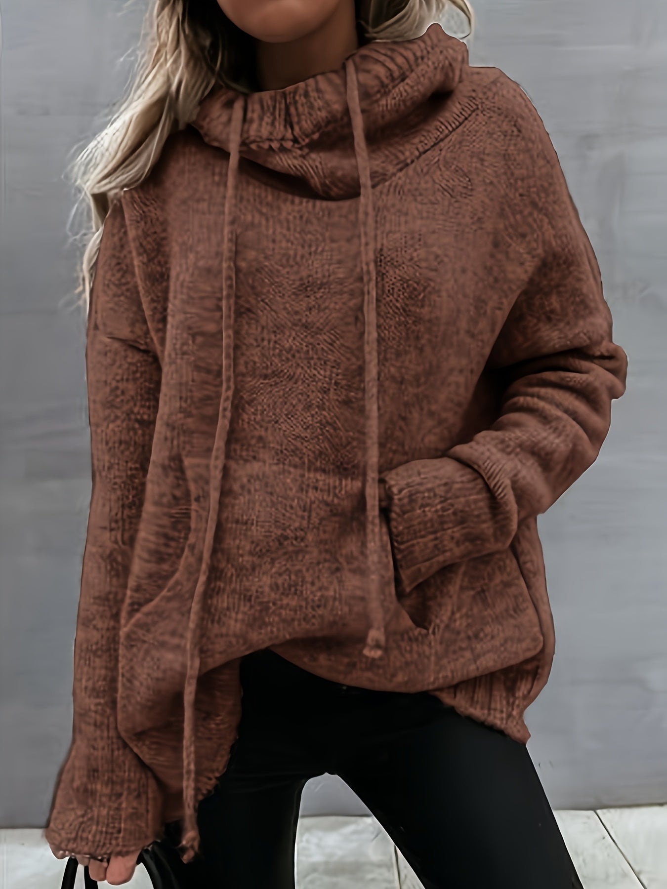 ZELINA | Long Sleeve Sweater with Pocket