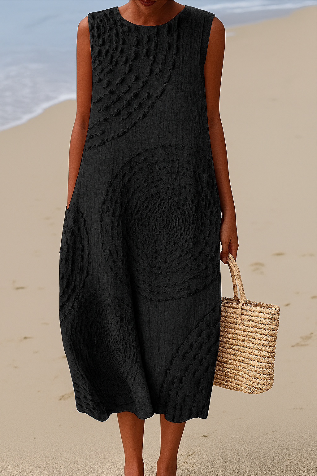 SOFIE | Sleeveless Midi Dress – Simple Elegance for Summer Days