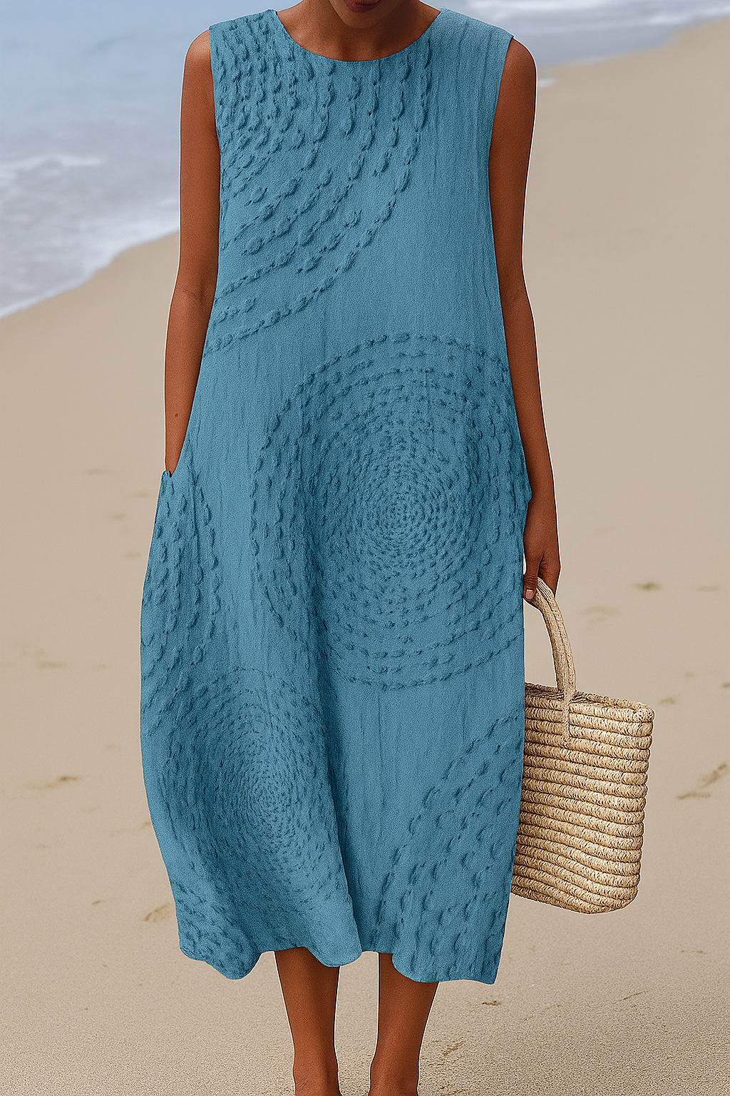 SOFIE | Sleeveless Midi Dress – Simple Elegance for Summer Days