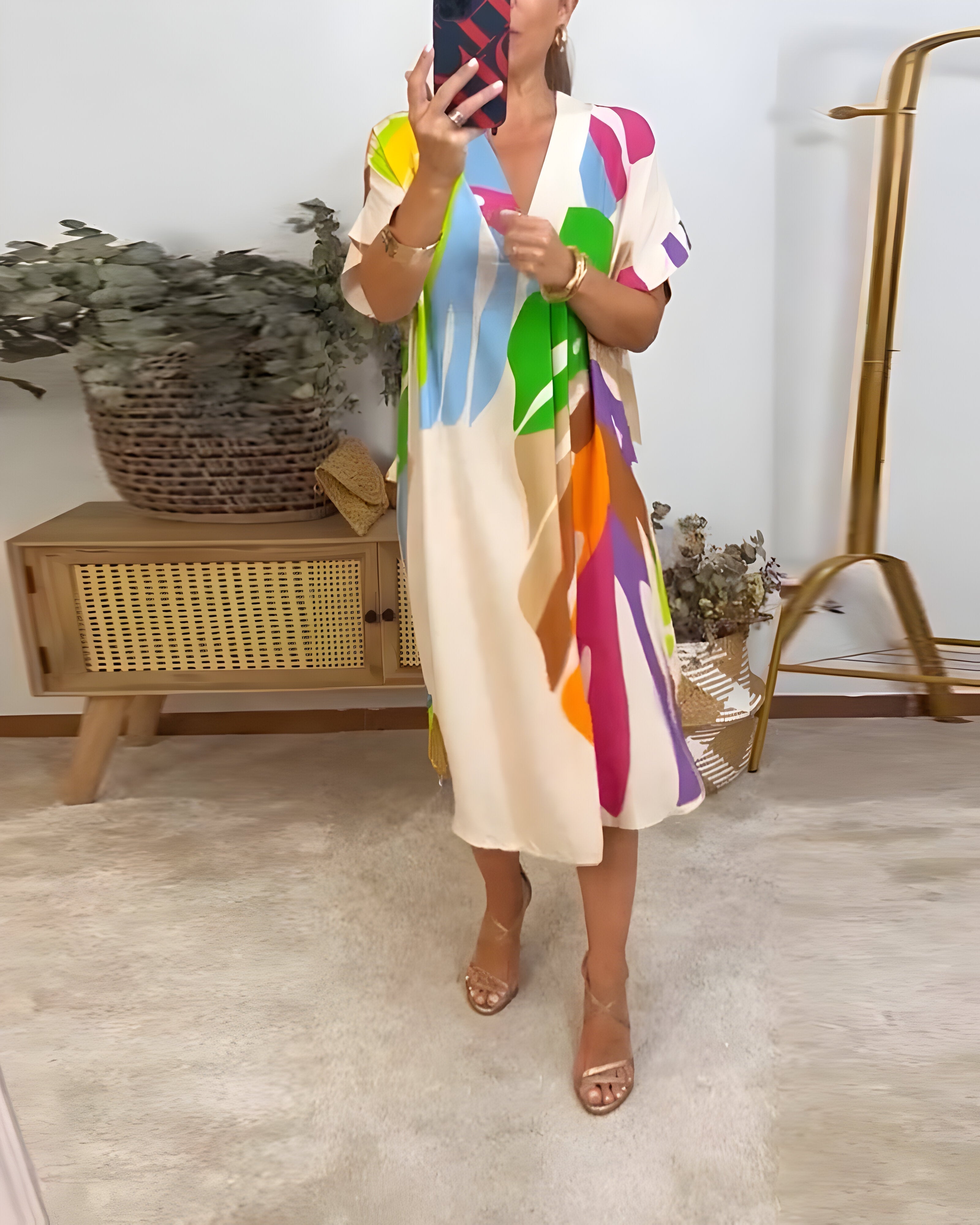EMELIA | Abstract Print Dress